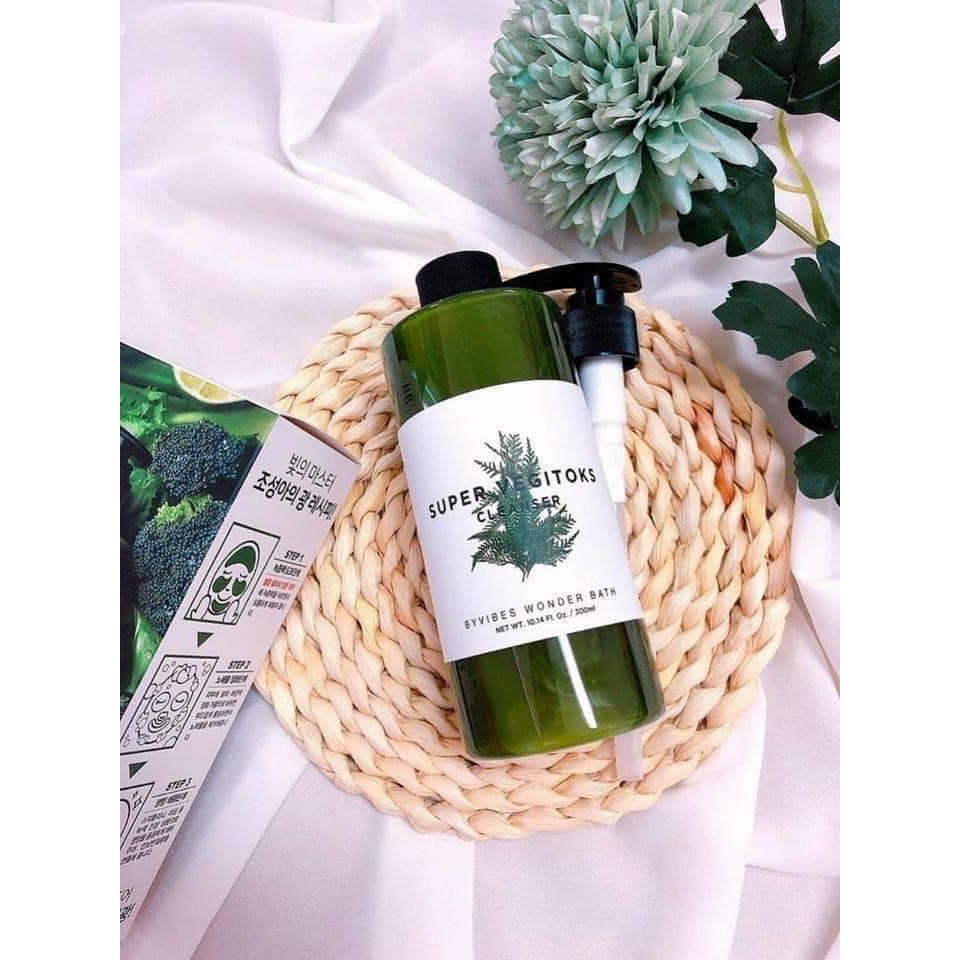 Sữa rửa mặt thải độc rau củ Super Vegitoks Cleanser 300ml