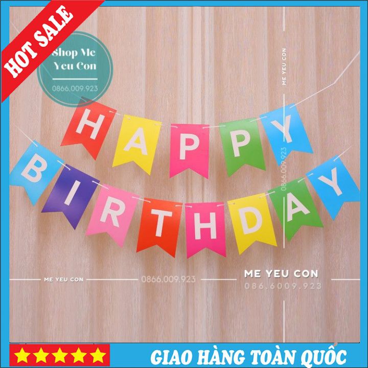 Dây Chữ HAPPY BIRTHDAY Trang Trí Sinh Nhật