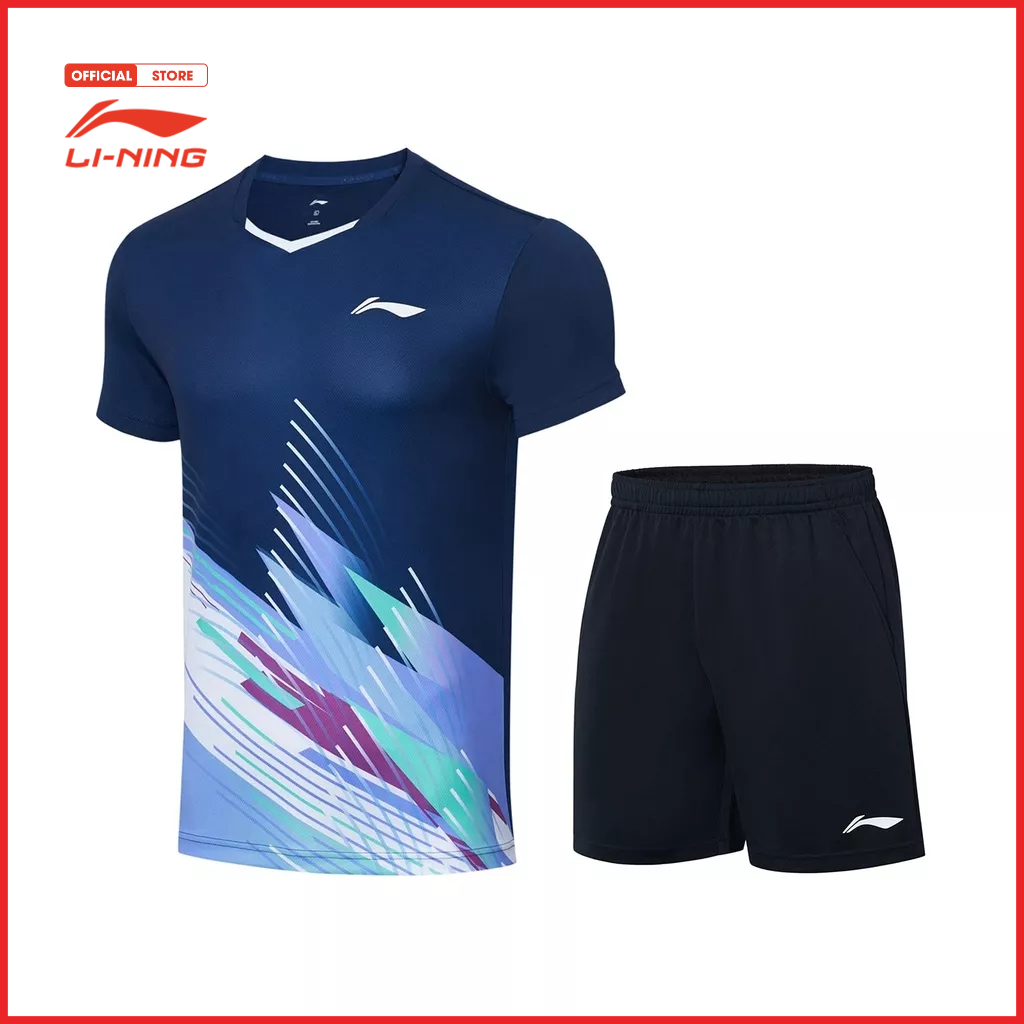 Bộ quần áo cầu lông thể thao nam li-ning aatt021-1