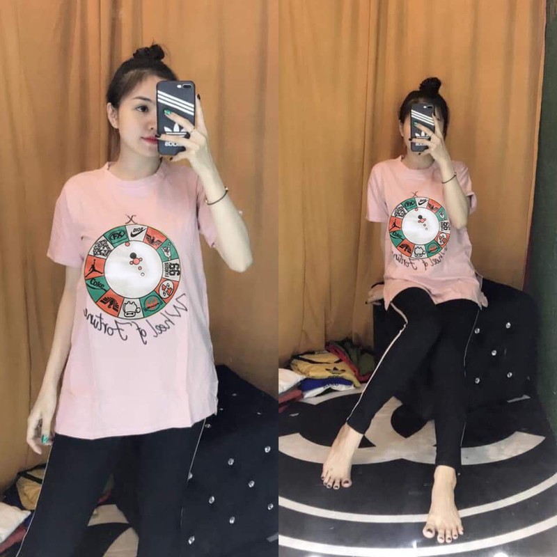 Set bộ cotton dài xẻ tà - td02