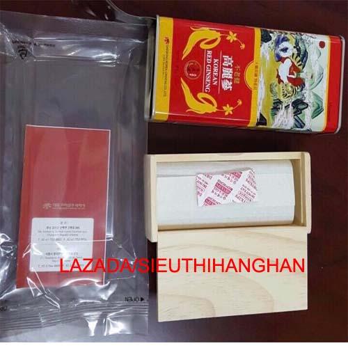 Hồng sâm củ khô Hàn Quốc Deadong hộp thiếc  6 tuổi 150g  6-10 củ ( Mẫu mới 2024)