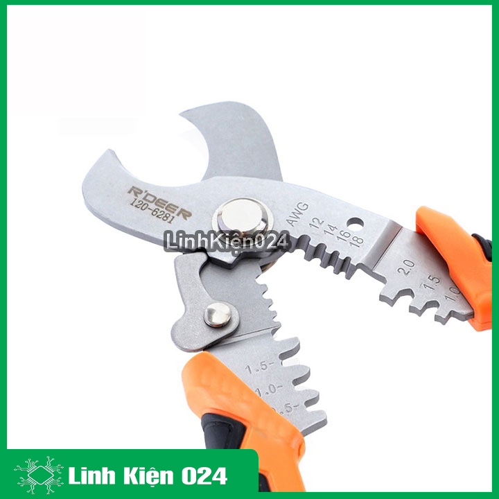 Kìm Đa Năng 3 Trong 1 R'DEER 120-8281 (Cắt-Tuốt-Bấm Cốt)