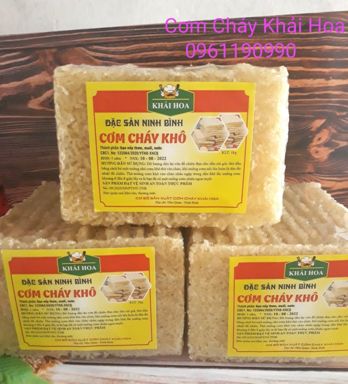 Combo 3kg cơm cháy chưa chiên - Cơm cháy nếp chưa chiên đặc sản NInh Bình 200k