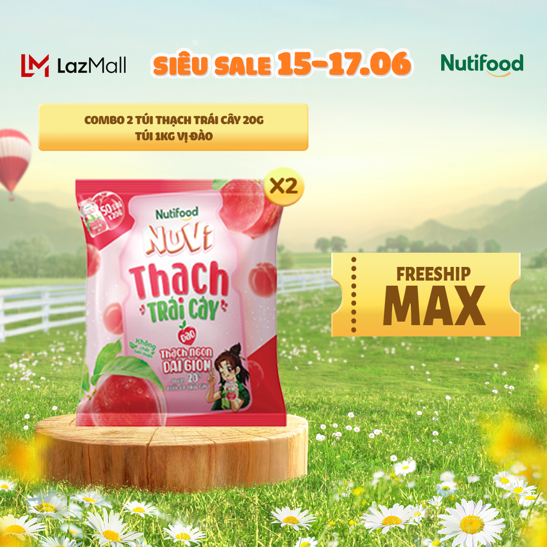 Combo 2 Túi Thạch Trái Cây Nuvi 1000g x 2