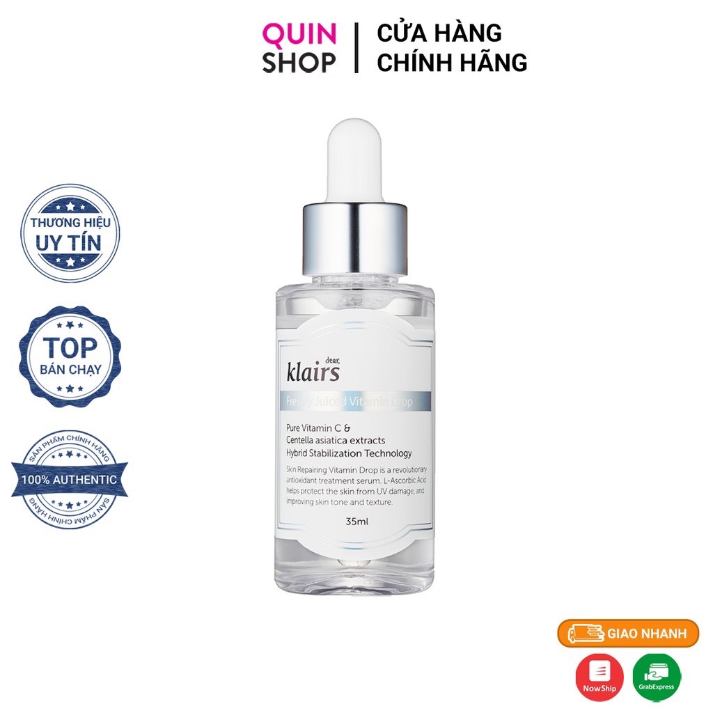 Tinh Chất Làm Mờ Thâm Mụn Klairs Freshly Juiced Vitamin Drop Serum