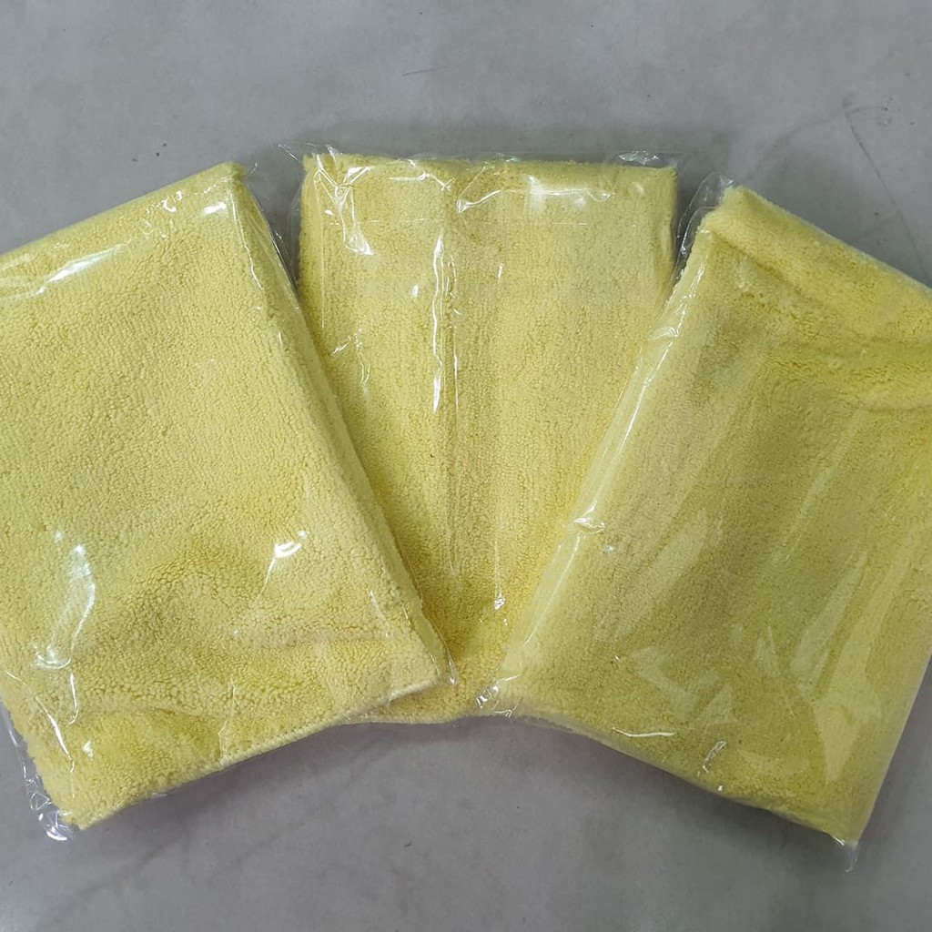 [HCM]Khăn Lau Xe Cao Cấp Microfiber 32X36 | Vàng