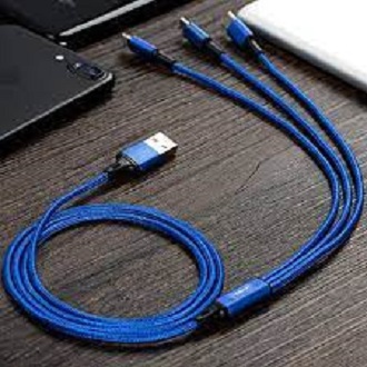 CÁP SẠC NHANH DÂY DÙ 3 ĐẦU SAM SUNG , IPHONE, TYPE C