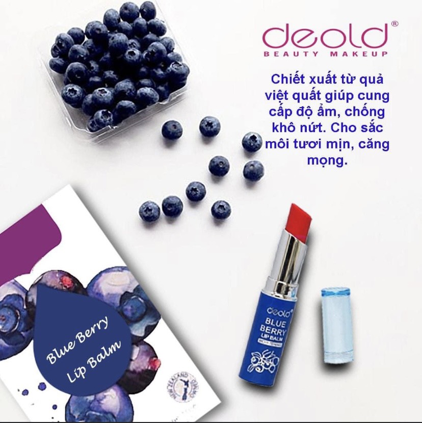 son dưỡng môi việt quất DEOLD chính hãng
