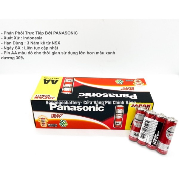 Hộp Pin AA tiểu Panasonic 60 viên R6DT/4S hàng nhập khẩu indonesia