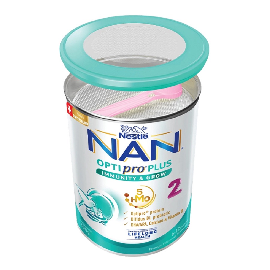Sữa bột Nan Optipro Plus 5HMO số 2 800g (6-12 tháng) Yokids Plaza