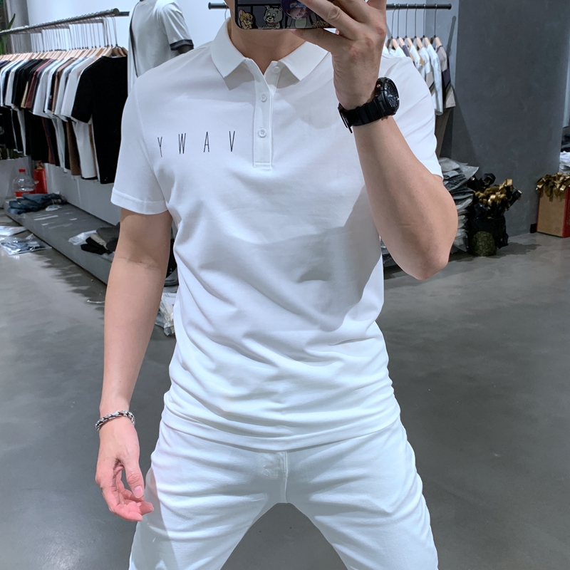 Áo thun nam, áo polo nam thêu VAWY cao cấp vải cotton dáng Hàn