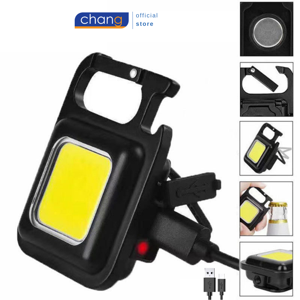 Đèn Pin Móc Khóa 3 Trong 1 Có Thể Bỏ Túi Tích Hợp Mở Bia, Móc Chìa Khóa / Đèn Làm Việc LED COB Nhỏ Di động để Cắm Trại đọc Sách Những Dịp Khẩn Cấp