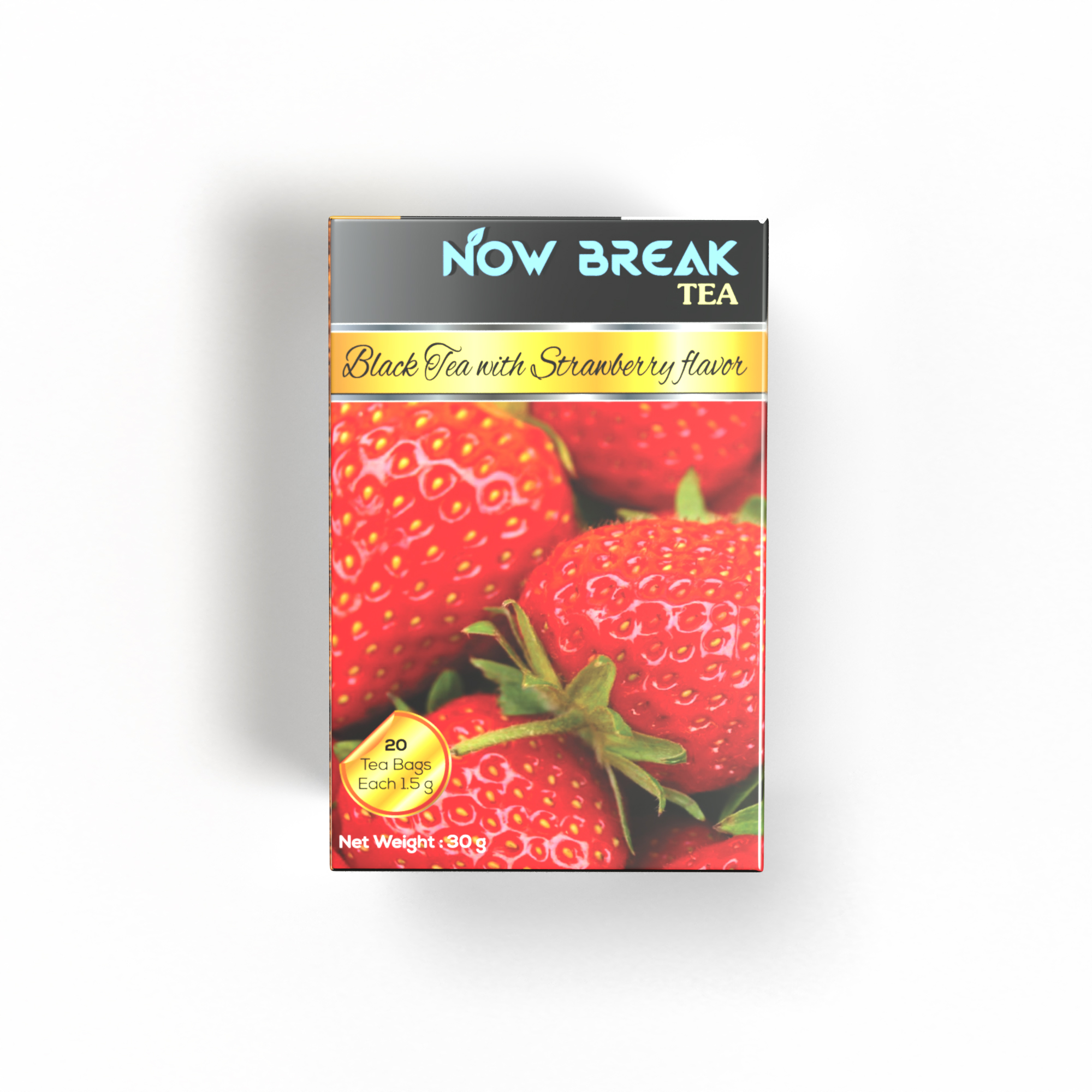 Trà Dâu Tây Now Break Tea, 20 túi trà