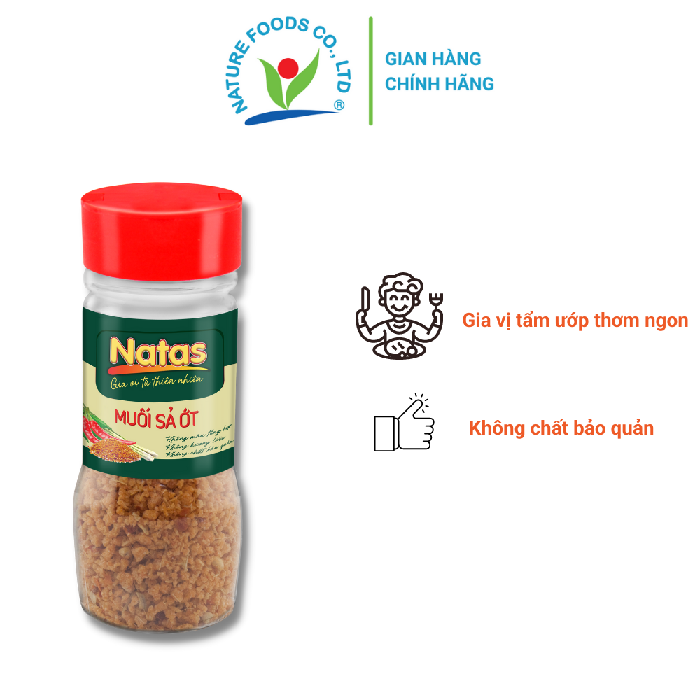 MUỐI SẢ ỚT NATAS gia vị đa năng (hũ 60g)