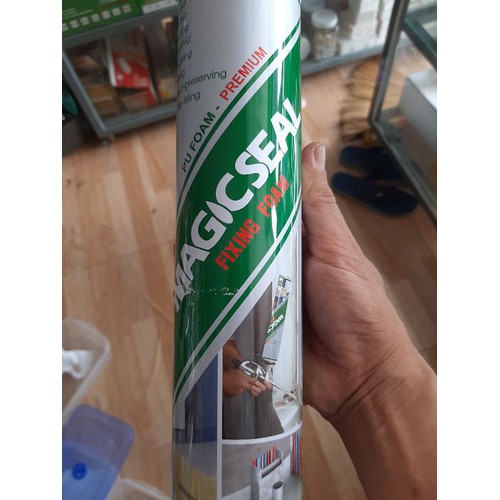 PU FOAM - KEO BỌT NỞ MAGICSEAL 750ML màu xanh , foam màu tím,, foam vòi 1 bình kèm 1 vòi, keo chống thấm , keo chốt dột , keo bọt nở, keo trương nở, keo tạo giương đám mây _ Cửa Hàng Nam