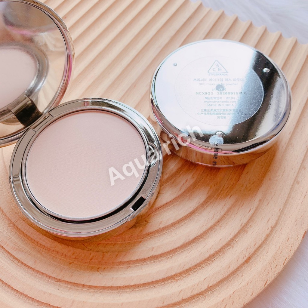 Phấn Phủ Nén 3CE Makeup Fix Powder - Hộp Đen [Fair - Soft Medium - Clear Light]
