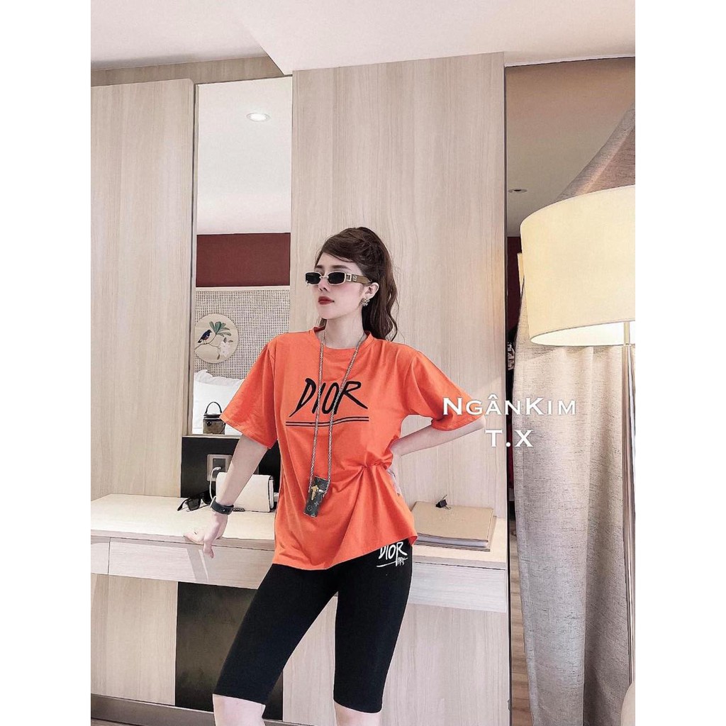 Sét áo phông Di or + quần legging lửng