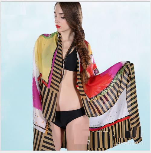 Khăn choàng đa năng (đi biển + quấn tóc + quàng cổ)