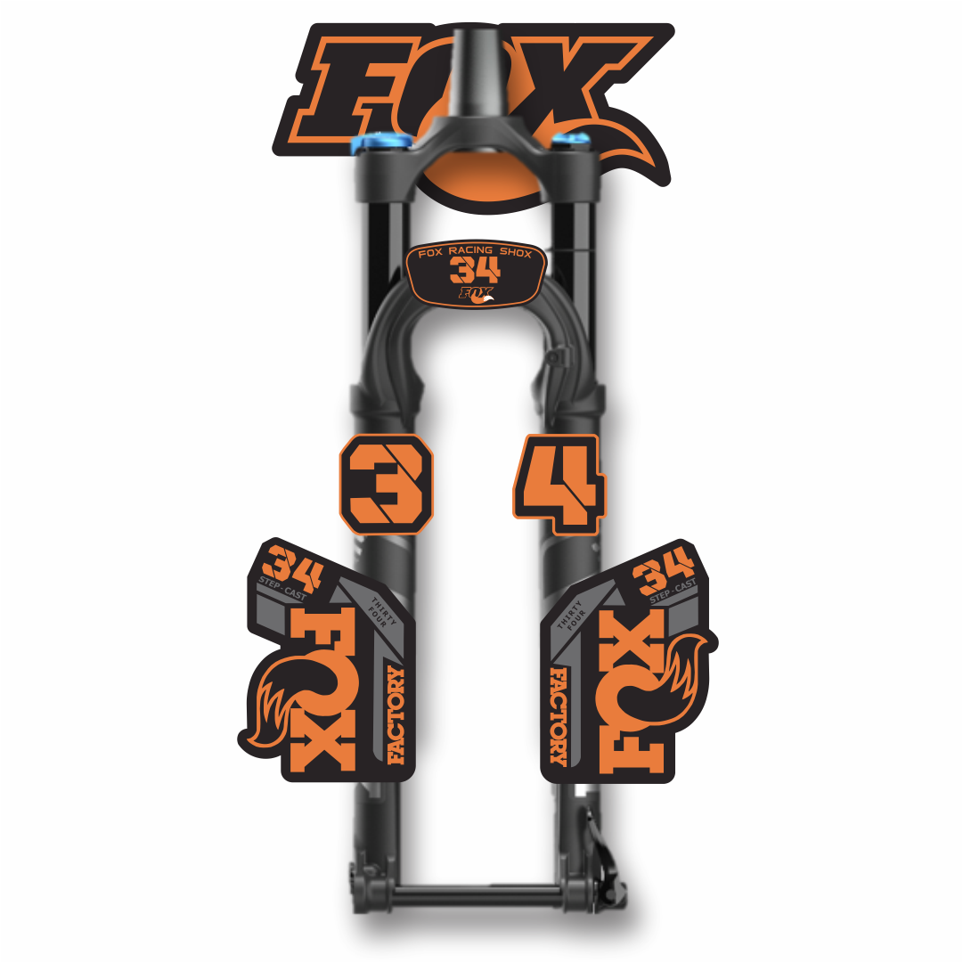Tem decal dán phuộc xe đạp FOX Factory 34 Step Cast 2021