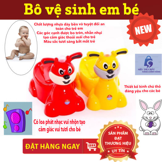 Bo Vệ Sinh Cho Be Thiết Kế Hinh Thỏ Hoạt Hinh Co Hộp Phat Nhạc Chất