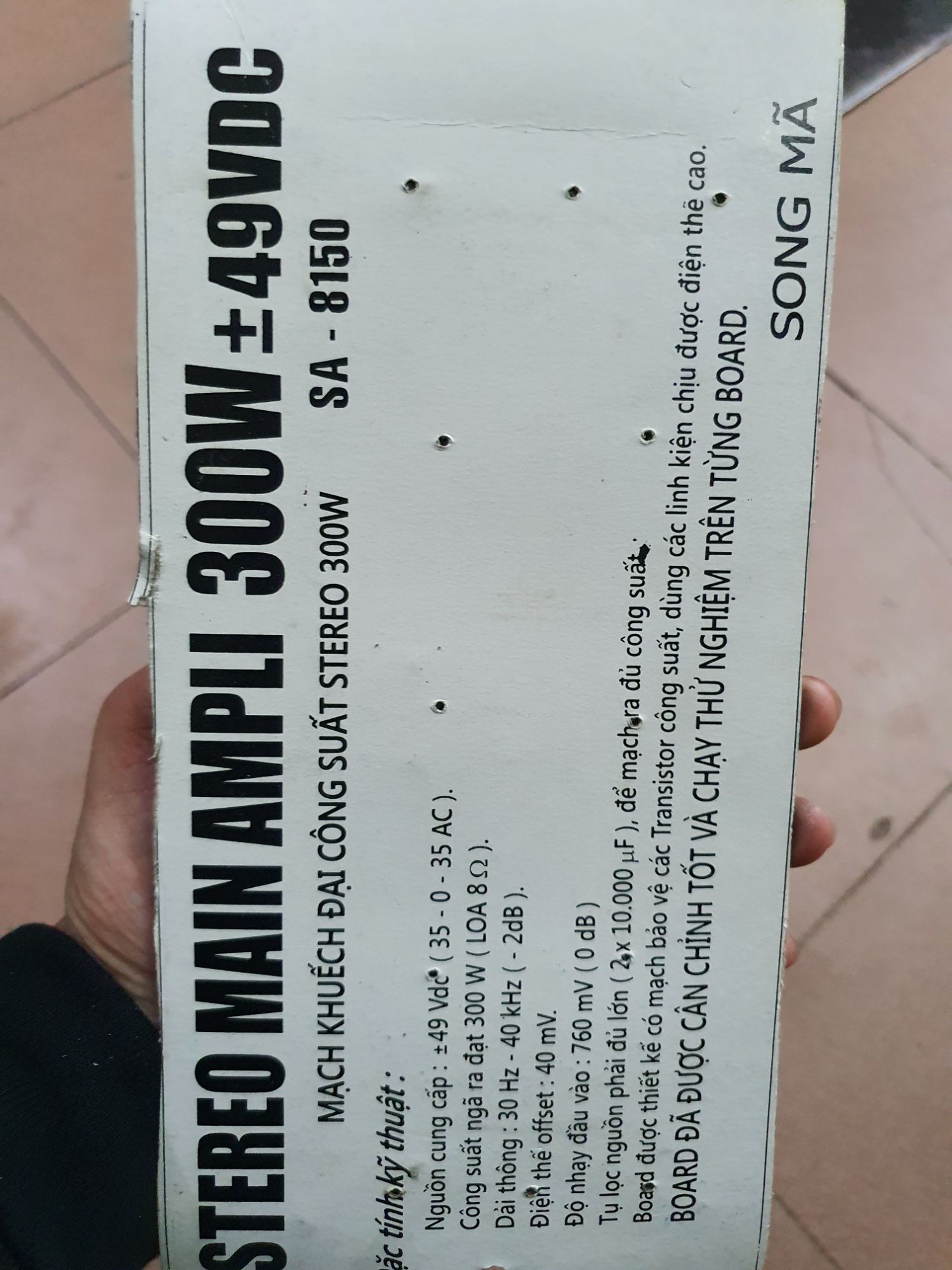 bo mạch công suất 8 sò 1 vế STE 300w