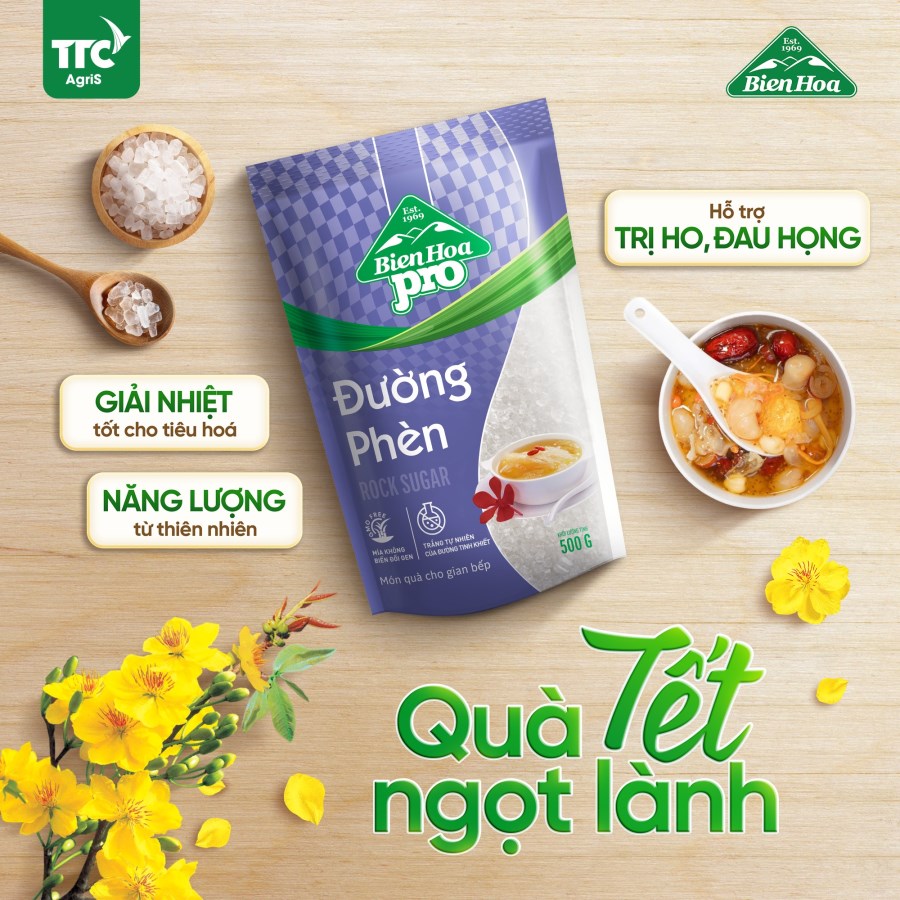 Đường phèn viên nhỏ Biên Hòa Pro - 500gr