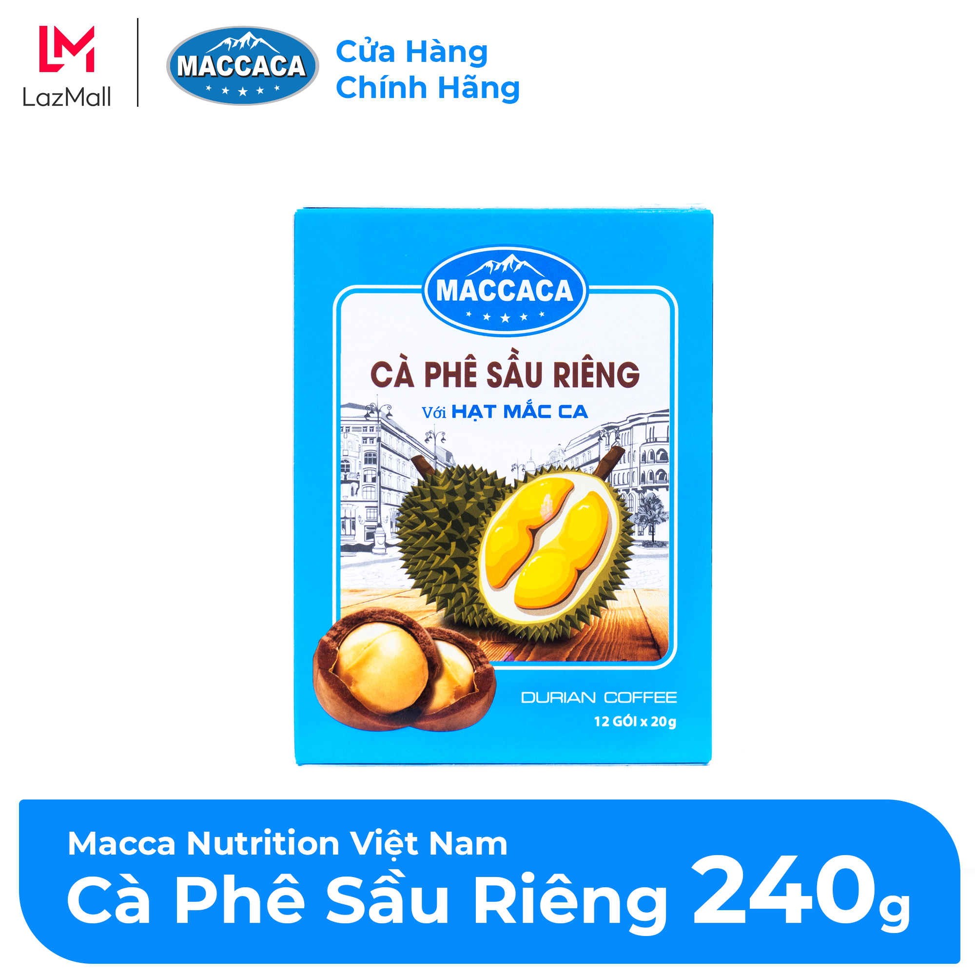Maccaca - Cà Phê Sầu Riêng với hạt Mắc Ca.