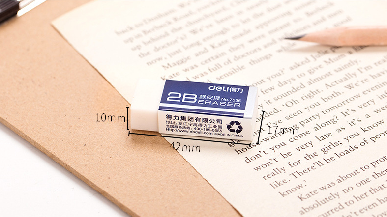COMBO 10 Cục Tẩy Gôm Chì 2B Deli Cho Học Sinh