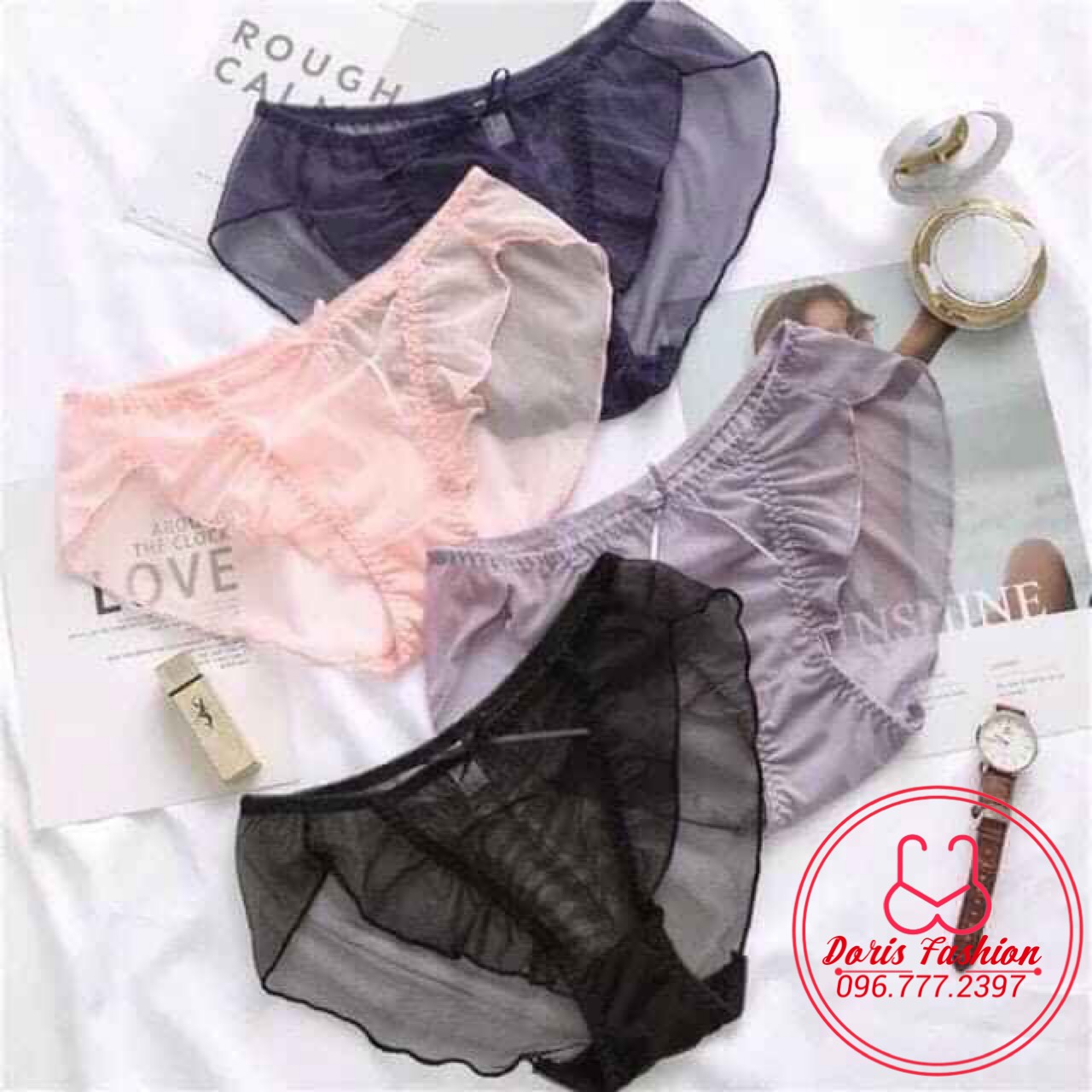 Quần lót nữ voan lụa cao cấp co giãn - Doris.fashion