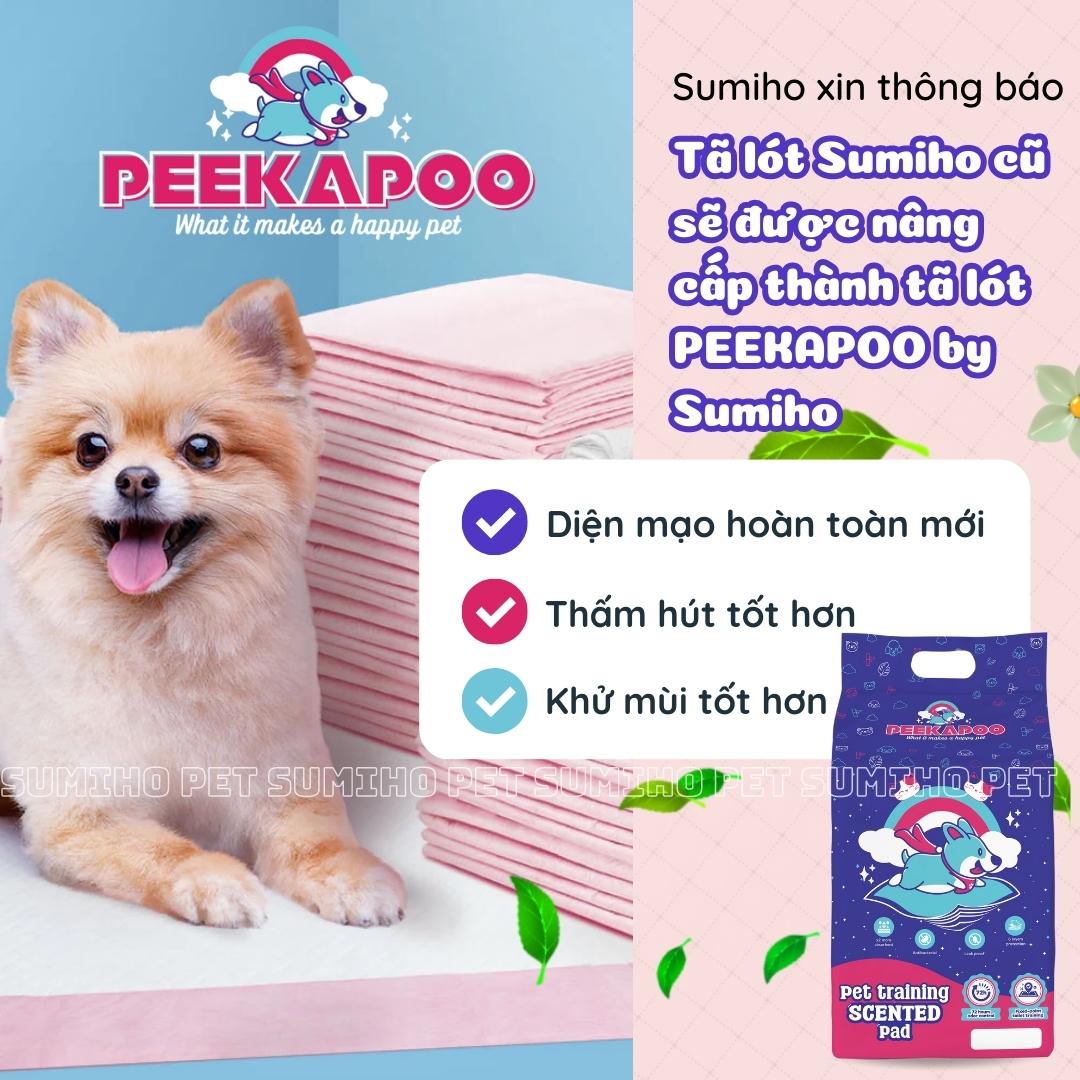 Tã lót cho chó Peekapoo (có mùi hương hỗ trợ khử mùi, ngừa khuẩn) hỗ trợ cún cưng đi vệ sinh đúng chỗ (tặng xúc xích)