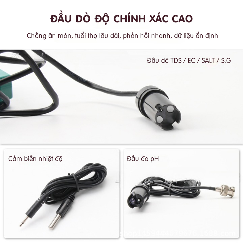 Máy Kiểm Tra Chất Lượng Nước 6 Trong 1 (TDS/EC/SAL/S.G/TEMP/PH)