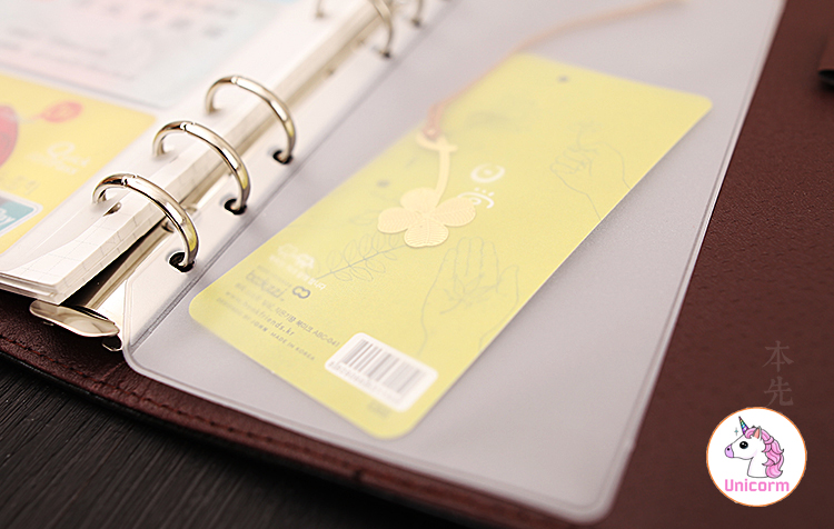 Túi zip đựng sticker và túi đựng thẻ cho sổ còng planner A5
