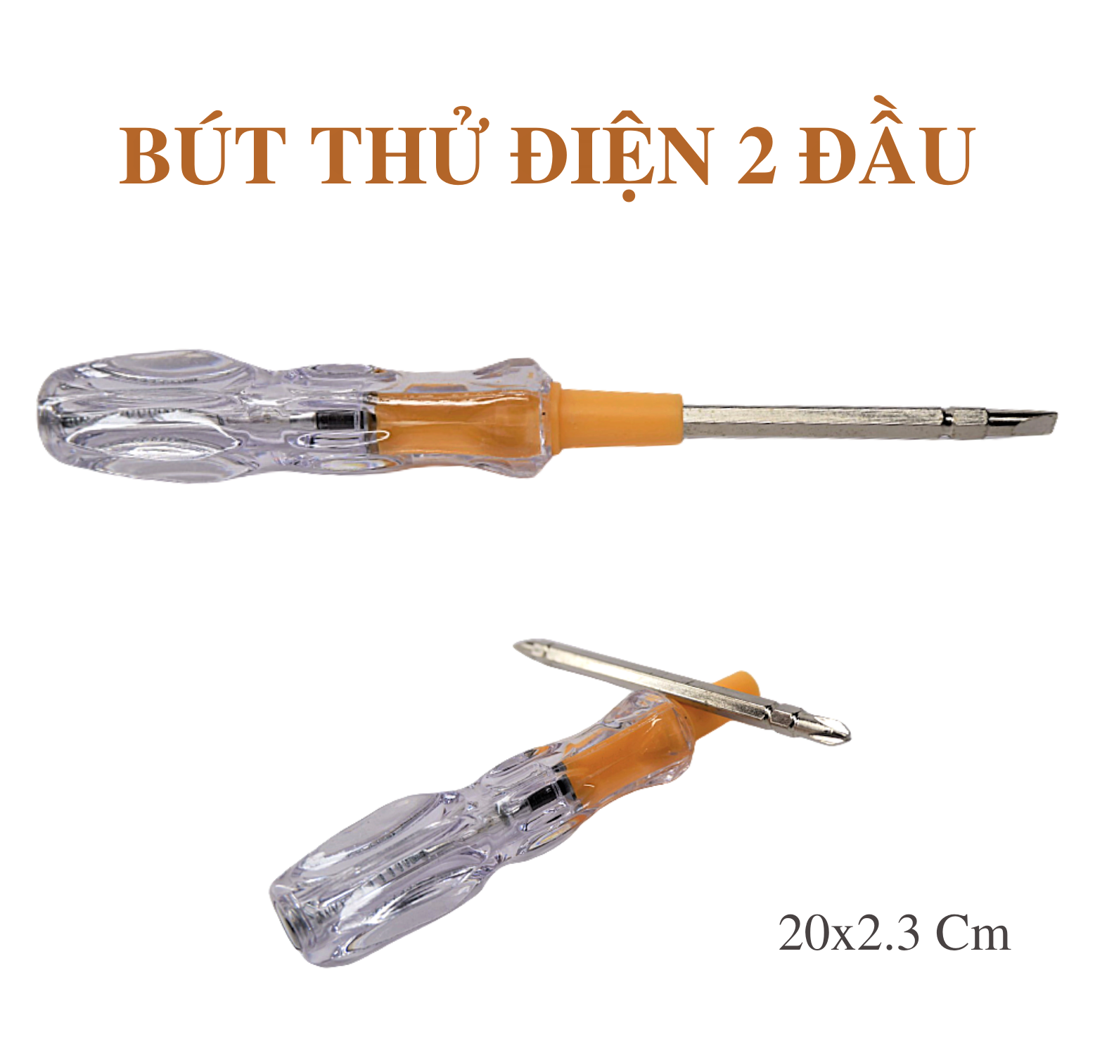 Bút Thử Điện 20cm 2 Đầu Vít Tiện Lợi