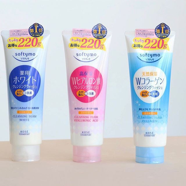 Sữa Rửa Mặt Trắng Da Kose Softymo Nhật Bản 220g