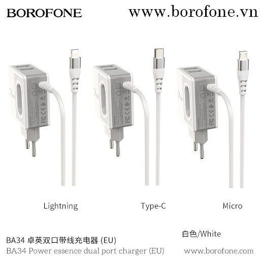 Bộ sạc Hoco BA34 Lightning/ Androi/ TypeC