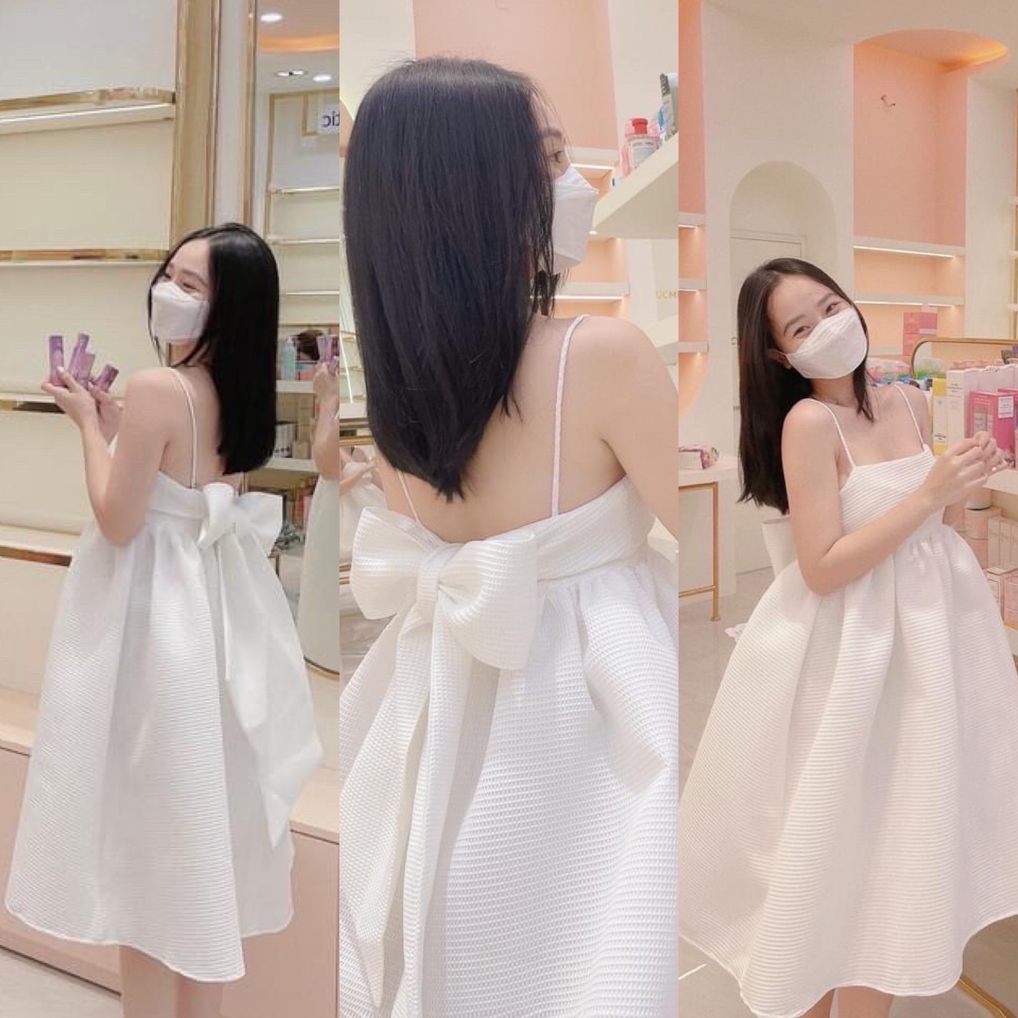 Đầm 2 dây cột nơ lưng - Rossy Fashion