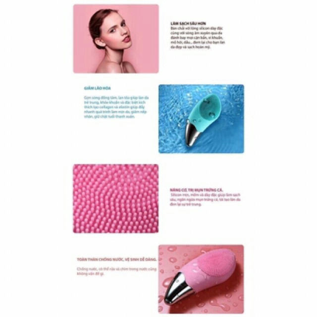 [HCM][BH 1 đổi 1] Máy Rửa Mặt AIKEDILI SONIC FACIAL CLEANSING STANDARD