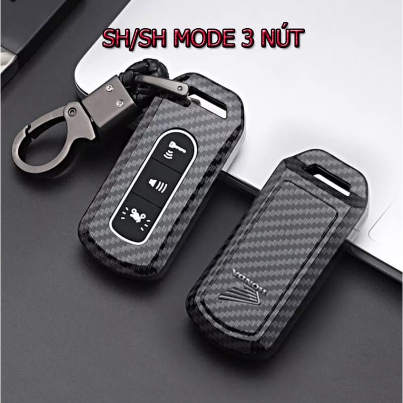 Bọc Chìa Khóa Smartkey SH và Sh mode ( 3 nút ) Ốp Carbon