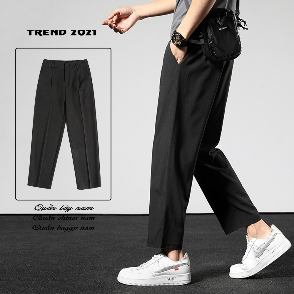 Quần Âu Nam Công Sở Kiểu Dáng Thanh Lịch Ống Suông Lưng Cài Phối Chun Hot Trend 2024 Thời Trang Xuân Hè FASHION4MEN JOGGER NAM 9000063C15