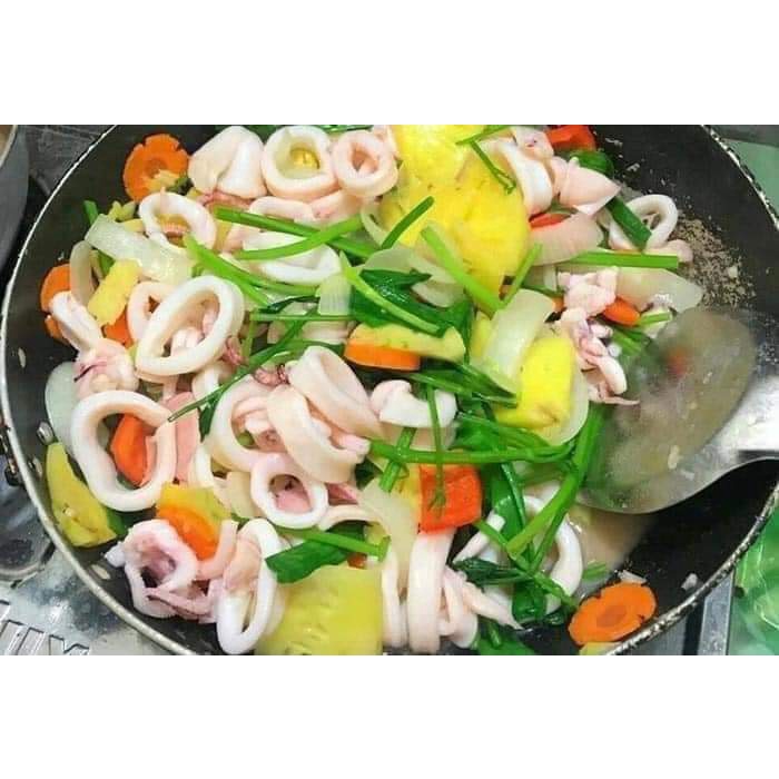 ( HCM ) Mực Vòng Cắt Khoanh { 1kg } Giao 2H