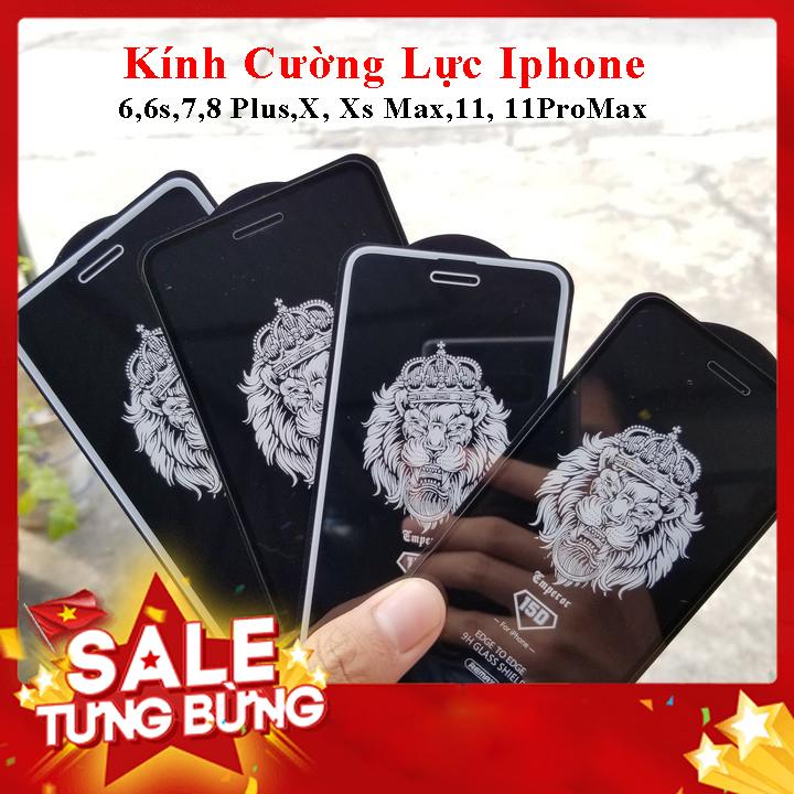 SALE 3 NGÀY - Kính Cường Lực Iphone, miếng dán màn hình 15D Full Màn, Cho Iphone 6,6s,7,8 Plus,X, Xs Max, 11, 11 ProMax
