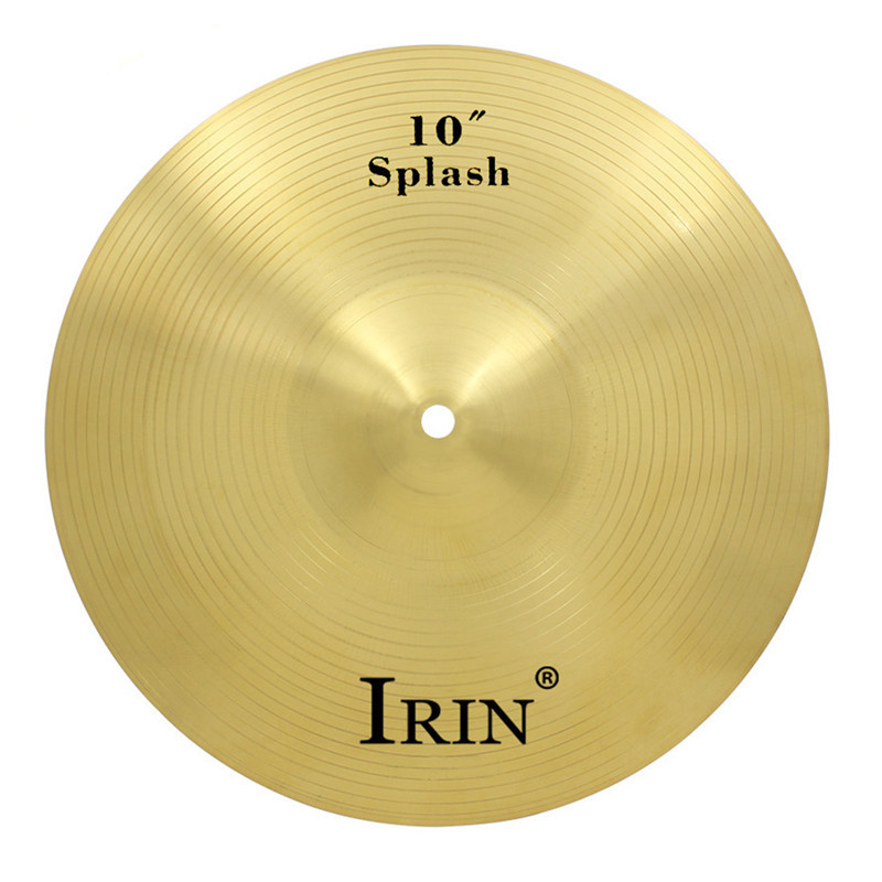 IRIN Copper Alloy Crash Cymbal Drum Set Durable Brass Alloy Cymbal For Percussion Instruments Players Beginners 10 inch