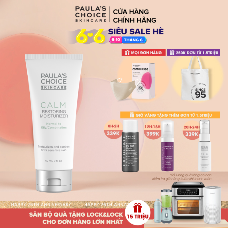 Kem dưỡng ẩm chống lão hóa, phục hồi da dầu, nhạy cảm Paula’s Choice Calm Restoring Moisturizer Oily skin 9180 giá rẻ