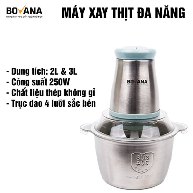 Máy xay thịt đa năng. Máy xay thực phẩm. Máy xay sinh tố lưỡi dao kép, hiện đại, tiện dụng. Xay cả thế giới.