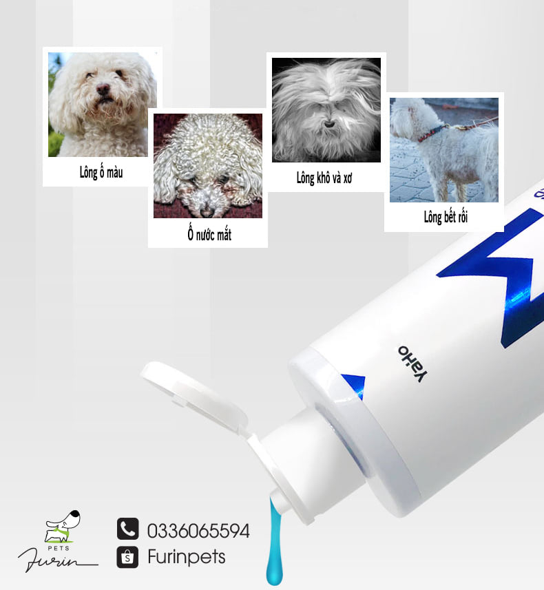 Sữa tắm M Royal Care khử mùi hiệu quả tẩy ố lông chuyên dành cho chó lông