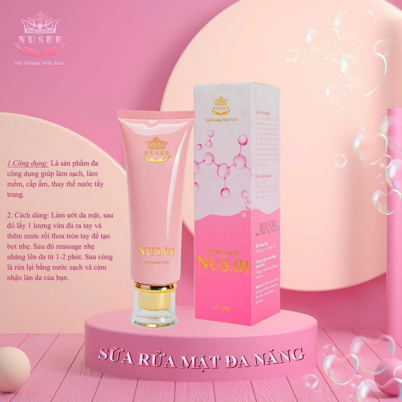 Sữa rửa mặt mộc mỹ nhân 120g