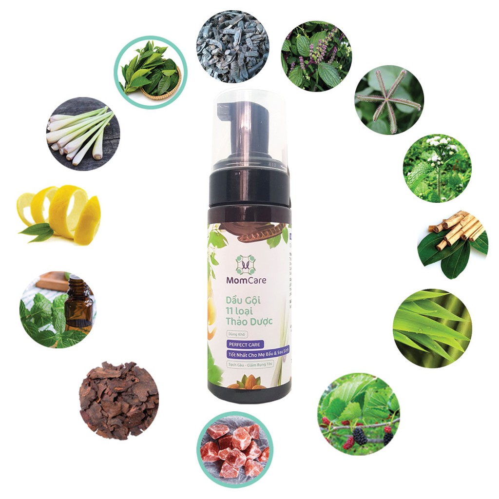 Dầu gội khô cho Mẹ (Bà) Bầu, Mẹ sau sinh và người bệnh hạn chế tiếp xúc với nước Thảo Mộc (thảo dược) MomCare – Perfect Care 150ml