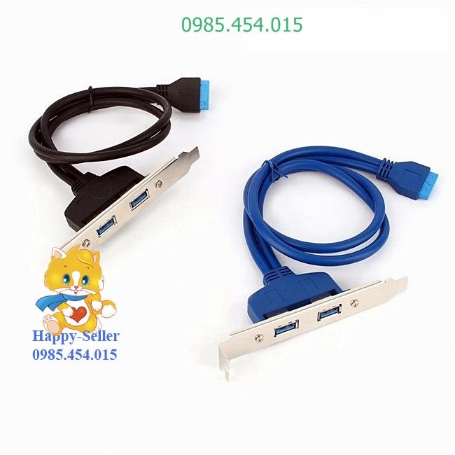 Cáp USB 3.0 ra 2 cổng dài 50cm 20 Pin cắm trong main