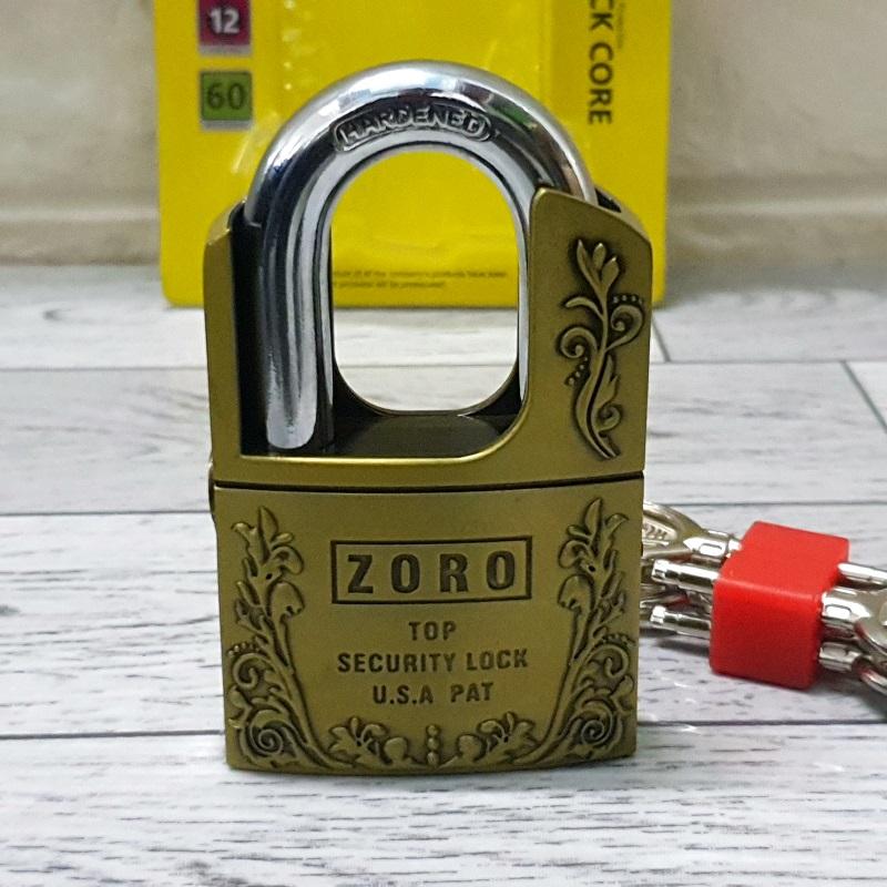 Ổ Khóa bấm Chống Cắt ZORO 6cm hoa văn