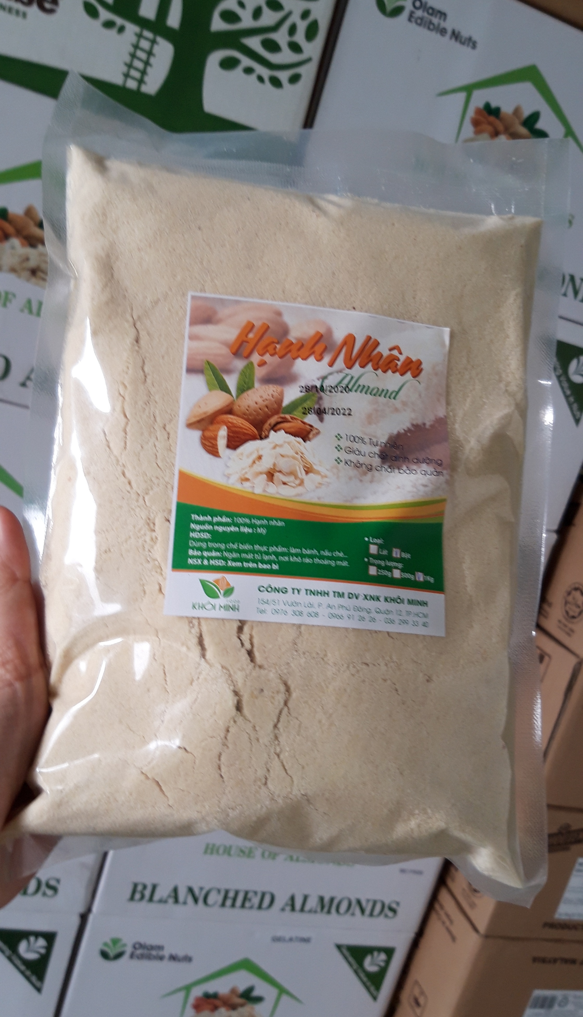 500GR BỘT HẠNH NHÂN TƯƠI NHẬP KHẨU MỸ